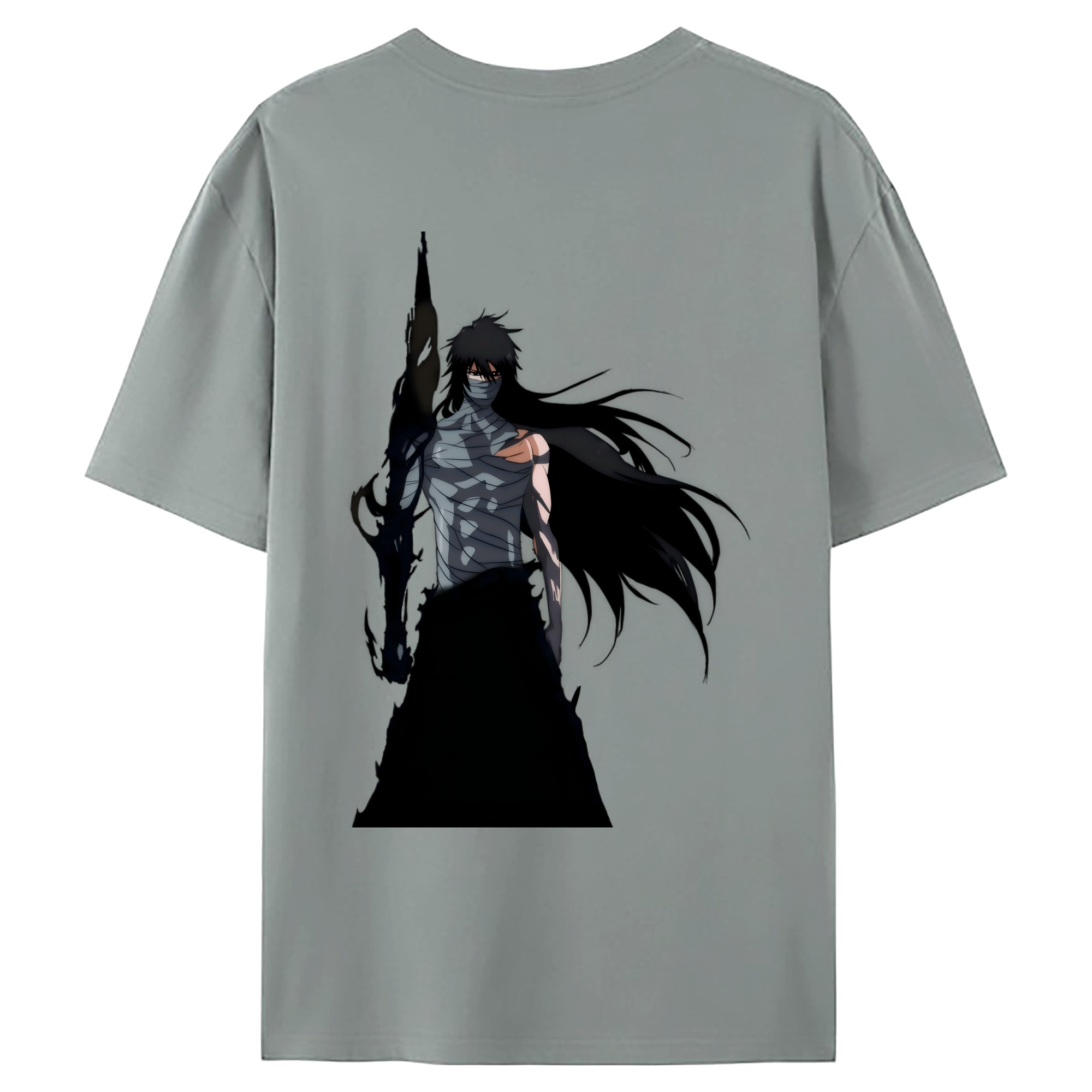 （画像用） ブリーチ 黒崎一護（くろさき いちご）BLEACH Kurosaki Ichigo 綿100％ メンズ半袖Tシャツ（バックプリント） 通気性